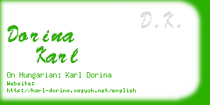 dorina karl business card